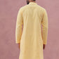 Floral Embroidered Kurta ( KO 626 Lemon ) [FF] [G-1-5]