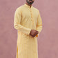 Floral Embroidered Kurta ( KO 626 Lemon ) [FF] [G-1-5]
