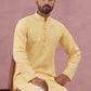 Floral Embroidered Kurta ( KO 626 Lemon ) [FF] [G-1-5]