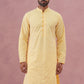 Floral Embroidered Kurta ( KO 626 Lemon ) [FF] [G-1-5]