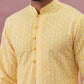Floral Embroidered Kurta ( KO 626 Lemon ) [FF] [G-1-5]