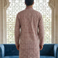 Floral Embroidered Kurta ( KO 626Maroon ) [FF] [G-1-5]