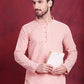 Jompers Men's Orange Embroidered Kurta Payjama Sets ( JOKP 626 Orange )