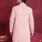 Jompers Men's Orange Embroidered Kurta Payjama Sets ( JOKP 626 Orange )
