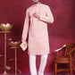 Jompers Men's Orange Embroidered Kurta Payjama Sets ( JOKP 626 Orange )
