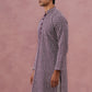 Floral Embroidered Kurta (KO 626 Purple ) [FF] [G-1-5]