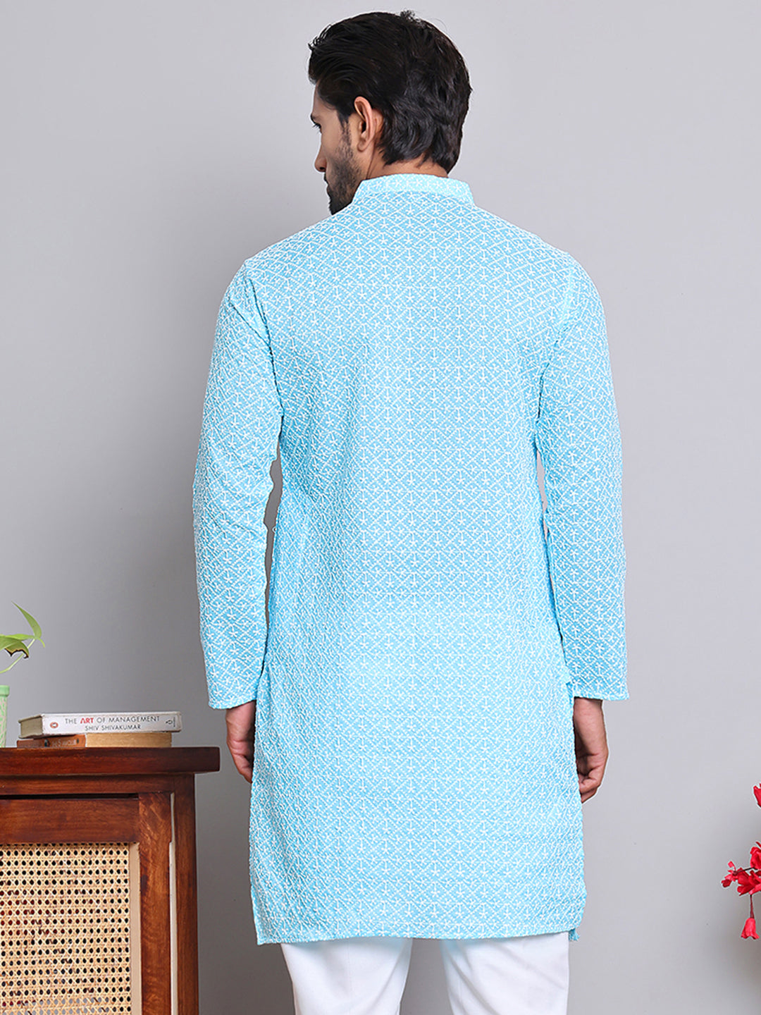 Floral Embroidered Kurtas ( INKOO 626Sky )