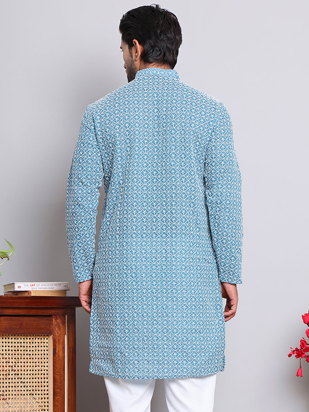 Floral Embroidered Kurtas ( INKOO 626Teal )
