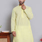 Floral Embroidered Kurtas ( INKOO 626Yellow )