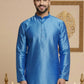 Men Blue Dupion Silk Kurta (KO 636 Blue )