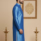 Men Blue Dupion Silk Kurta (KO 636 Blue )