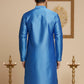 Men Blue Dupion Silk Kurta (KO 636 Blue )