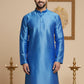 Men Blue Dupion Silk Kurta (KO 636 Blue )
