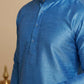 Men Blue Dupion Silk Kurta (KO 636 Blue )