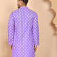Floral Printed Kurtas for Men ( KO 650 Violet ) [FF] [Q-1-6]