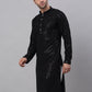 Embroidered & Sequins Cotton Kurta ( ANMKO 678Black )
