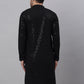Embroidered & Sequins Cotton Kurta ( ANMKO 678Black )