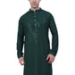 Embroidered & Sequins Cotton Kurta ( ANMKO 678Olive )
