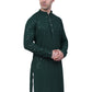 Embroidered & Sequins Cotton Kurta ( ANMKO 678Olive )