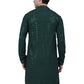 Embroidered & Sequins Cotton Kurta ( ANMKO 678Olive )