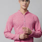 Men Pink Chikankari Embroidered and Sequence Kurtas