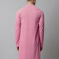 Men Pink Chikankari Embroidered and Sequence Kurtas