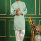 Embroidered & Sequins Cotton Kurta ( ANMKO 678Pista )