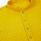 Embroidered & Sequins Cotton Kurta ( ANMKO 678Yellow )