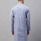 Men Blue and White Striped Kurtas