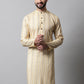 Men Beige Geomatric Printed Kurtas