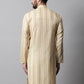 Men Beige Geomatric Printed Kurtas