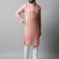 Men Coral Geomatric Printed Kurtas