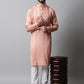 Men Coral Geomatric Printed Kurtas