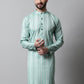 Men Sky Blue Geomatric Printed Kurtas