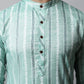 Men Sky Blue Geomatric Printed Kurtas