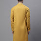 Men's Mustard Embroidered Straight Kurtas