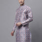 Men's Blue Digital Printed Kurtas