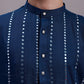 Men's Embroidered Mirror Work Kurtas