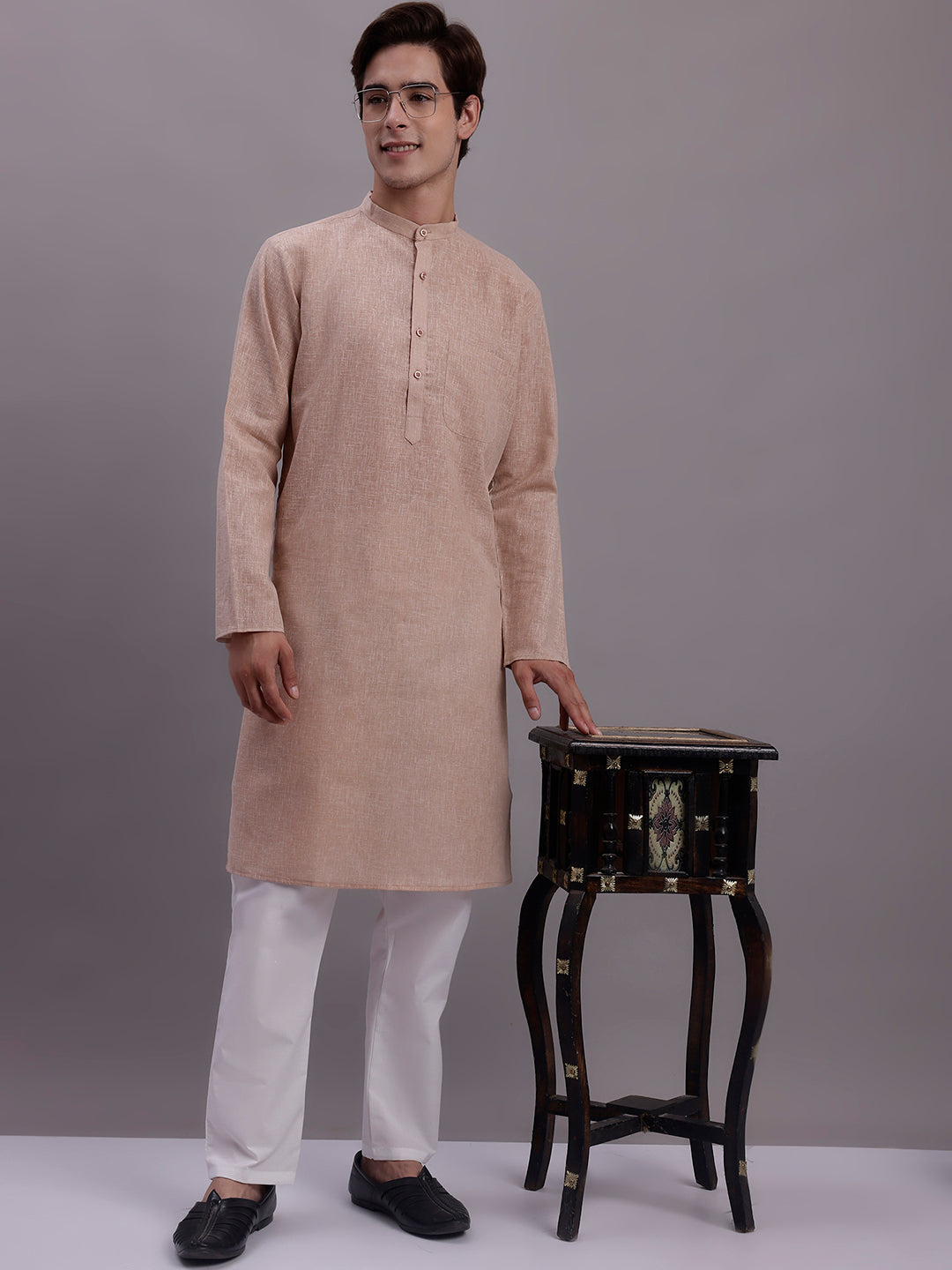 Men's Solid Pure Cotton Kurtas