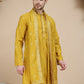Embroidered & Sequin Kurta With Dupatta ( KO D 5088Mustard ) [FF] [F1-2 & M-3-4]