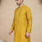 Embroidered & Sequin Kurta With Dupatta ( KO D 5088Mustard ) [FF] [F1-2 & M-3-4]