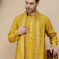 Embroidered & Sequin Kurta With Dupatta ( KO D 5088Mustard ) [FF] [F1-2 & M-3-4]