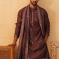 Embroidered & Sequin Kurta With Dupatta ( KO D 5088Purple ) [FF] [F1-2 & M-3-4]