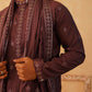 Embroidered & Sequin Kurta With Dupatta ( KO D 5088Purple ) [FF] [F1-2 & M-3-4]
