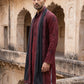 Embroidered & Sequin Kurta With Dupatta ( KO D 5091Maroon )