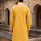 Embroidered & Sequin Kurta With Dupatta ( KO D 5091Mustard )