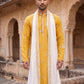 Embroidered & Sequin Kurta With Dupatta ( KO D 5091Mustard )