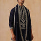 Silk Blend Embroidered Kurtas ( KO 5287 Black )