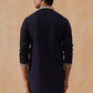 Silk Blend Embroidered Kurtas ( KO 5287 Black )