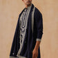 Silk Blend Embroidered Kurtas ( KO 5287 Black )